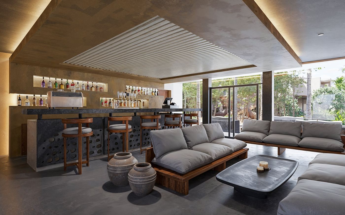 Bar y salón de juegos